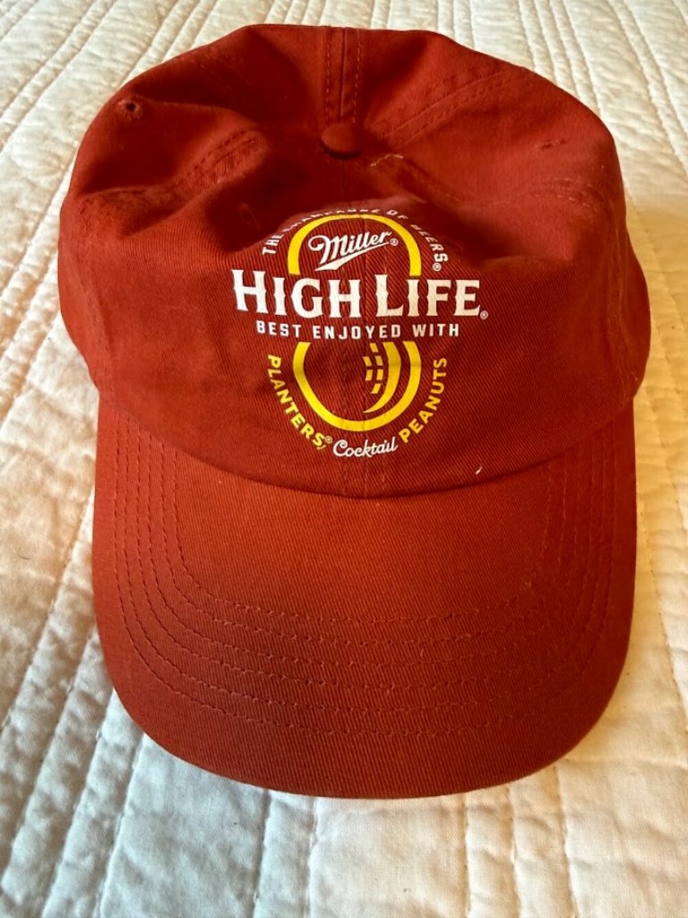 Miller High Life Adjustable Planters Cocktail Peanuts Baseball Cap Match Made